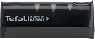 Tefal K26505 Ice Force Messerschärfer | 3-Schritte-Schleifprozess | nachschärfen + ausbessern | gut für Edelstahlmesser | platzsparende Aufbewahrung | japanische Keramikschleifscheibe | Schwarz