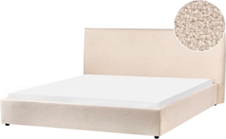 Wasserbett Bouclé LAVAUR 180 x 200 cm Beige