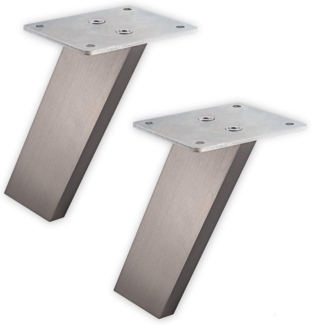 SO-TECH® Tischaufsatz Barkonsole COUNTER Aluminium massiv Höhe 178 mm, (2-St), schräg 60°, Edelstahloptik