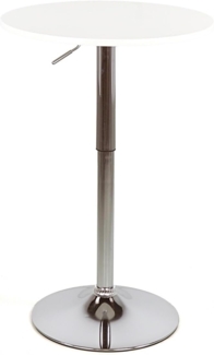 Brigros WeHome - Bartisch, hoher Couchtisch, höhenverstellbarer Couchtisch, quadratischer oder runder Tisch, Küchentisch erhältlich (Weiß, rund)