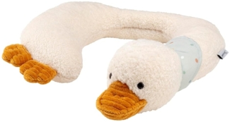 Nackenstütze Ente Edda Lou, Nackenkissen in U-Form, Kissen mit Tierkopf für Jungen und Mädchen, ideal unterwegs im Auto, Flugzeug und auf Reisen