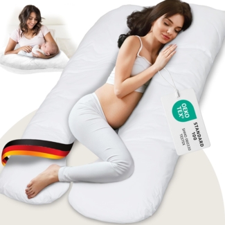 Bestschlaf Stillkissen Multifunktions-Körperkissen, weiß & grau, 150x80x20cm, optimaler Halt für den ganzen Körper, waschbar