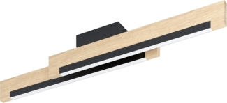Eglo 99292 LED Deckenleuchte CAMACHO schwarz, braun L:94cm B:8cm H:11,5cm dimmbar 3000K