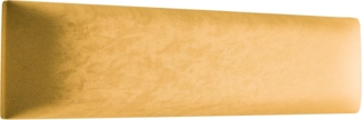 Muralo Samt Wandkissen Stoff Polsterpaneel Schlafzimmer Wohnzimmer Bett Wandpolster Bettkopfteil Lendekissen Modern Luxus Gepolstert Polster Paneel (Gelb, 60x15 cm)