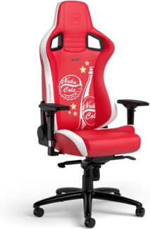 noblechairs Epic Gaming Stuhl Nuka Cola Edition, Bürostuhl Ergonomisch, Kopf- und Lendenstütze, Entwickelt für Nutzer bis 120kg und 1,85 Meter Hoch