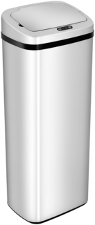HOMCOM Mülleimer Automatik Abfalleimer mit Sensor, Silber 33 x 25 x 84 cm
