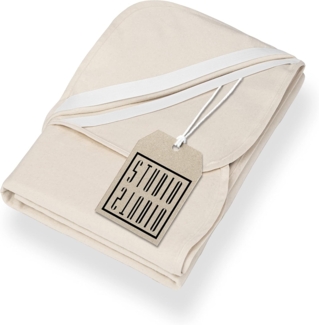 Matratzenschoner Molton, viele Größen, 100% atmungsaktive Baumwolle, made in Germany STUDIO, 120x200 cm Matratzenschutz bis 22 cm Höhe - Naturfarben