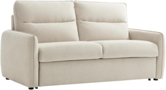 Vente-unique - 3‑Sitzer Schlafsofa - Express-Schlaffunktion - Stoff - Beige - ORELIS