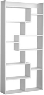 Bücherregal, 'Kuttap', 182 x 22 x 90, Weiß