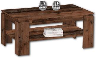 'Harrison' Couchtisch mit Schublade und Ablage, Old Style Optik, 100 x 44 x 60 cm