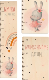 KIDSMOOD - Messlatte für Kinderzimmer Personalisiert, 70-140 cm - Messlatte Kinder Holz personalisiert Mit Namen für Baby- & Kleinkinderzimmer - Individuelles Geschenk für Kinder und Babys zum Geburt