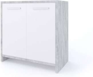 Vicco 'Kiko' Waschtischunterschrank, Spanplatte, 58 x 60 x 33 cm, Weiß / Beton