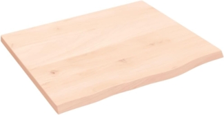 vidaXL Waschtischplatte 60 x 50 x 2 cm Massivholz Unbehandelt 3156011