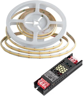 V-TAC LED Stripe COB LED Streifen DC 24V LED Strips mit 480 LEDs 8mm Breite 5 oder 10 m, 120w, 11000 Lumen, Kaltweiß 6000K, dimmbar, 10x0,008 m (LxB), IP20