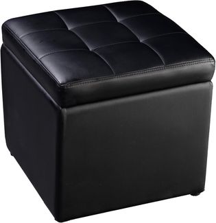 COSTWAY Sitzhocker mit Stauraum Sitzwuerfel Sitzbox Sitzbank Aufbewahrungsbox Ottomane Polsterhocker Farbwahl PU-Leder 40 x 40 x 40 cm