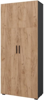 Mehrzweckschrank Frank Anthrazit/Goldkraft Eiche 80 x 183.8 cm Vicco