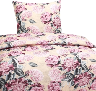 JACK Bettwäsche 135x200cm Sommerliebe Blumen, Renforcé, 2 teilig, Blumendesign in Gelb/Rosa