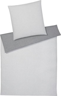 elegante Soft-Flanell Bettwäsche Tender silver|Kissenbezug einzeln 40x80 cm