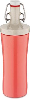 Koziol Trinkflasche Plopp To Go, Wasserflasche, Kunststoff-Holz-Mix, Nature Coral, 425 ml, 7796704