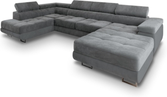 Masseno Ecksofa CASONE mit Schlaffunktion U-Form, Sofa mit Bettkasten
