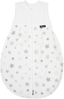 Alvi Mäxchen Sommer Schlafsack light Exklusiv, Silver Stars Silbergrau, 70