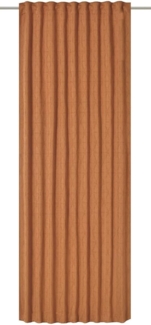 ELBERSDRUCKE Vorhang Gardine mit verdeckten Schlaufen Sunny terra blickdicht 255x140 cm (1 St), blickdicht