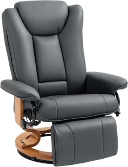 HOMCOM Relaxsessel Fernsehsessel mit Liegefunktion, verstellbarer Rückenlehne (Liegesessel, 1-St, TV-Sessel), für Wohnzimmer, Schlafzimmer, Dunkelgrau