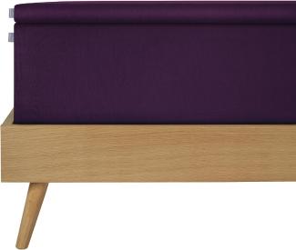 Schiesser Topperspannbettlaken Flexi - 95/5 - 180 x 200 cm - Aubergine