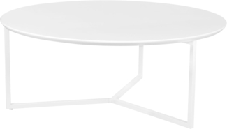 Wohnling Design Couchtisch rund, MDF weiß matt, 80 x 33 x 80 cm