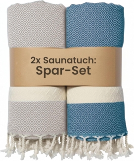 furora HOLIDAY Saunatuch Saunahandtuch Saunatuch Damen + Herren, Hamamtuch groß 100x200 XXL