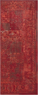 Kurzflor Teppich Plume Rot Braun - 80x250x0,9cm