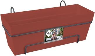 Elho Loft Urban Balkonkasten Allin1 50 - Übertopf - Brique - Draußen - L 49. 3 x W 25 x H 18 cm
