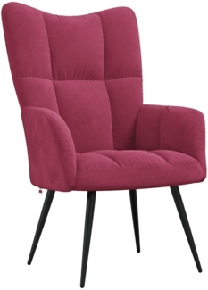 vidaXL Relaxsessel Weinrot Samt [328078]