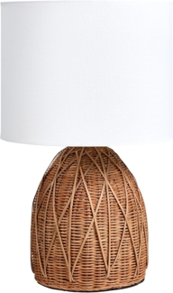 Tischlampe NILWALA Rattan Naturfarben