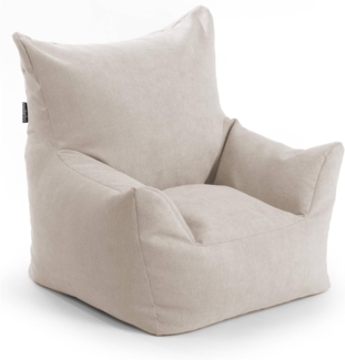 mokebo Kindersessel Der Pausenheld (Beige), Kinder Sitzsack, Lesesessel, Bodenkissen und Sitzkissen Kinder