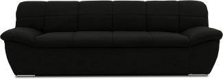 DOMO Collection Splash Sofa, 3-Sitzer Couch - Garnitur - 232 x 96 x 76 cm, 3er Polster schwarz