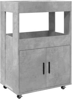 Barwagen Betongrau 60x39,5x89 cm Holzwerkstoff 848272