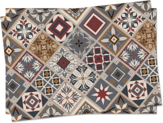 Doge Milano Set aus 2 rechteckigen Tischsets, 100% Made in Italy, Amerikanische Tischsets mit Digitaldruck, rutschfest und waschbar, Geometrisches Muster - Trix, cm 40x30