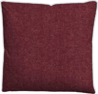 biberna Melange-Flanell Kissenbezug 0840500 MELANGE UNI, burgunder, 1x 40x40 cm