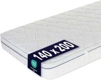 Ortho-Relax Matratze 140x200 cm, 23cm hoch, Härtegrad H2, 100 Nächte Probeschlafen, 5-Zonen-Spezial-Komfortschaum-Matratze, Luftkanaltechnik & Klimaband für erhöhte Atmungsaktivität, Öko-Tex 100