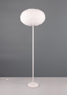 lightling Stehlampe Frieda, ohne Leuchtmittel, mit Schirm aus Plüsch, mit Fußschalter, E27