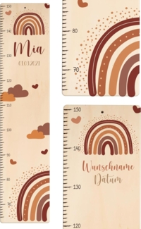KIDSMOOD - Messlatte für Kinderzimmer Personalisiert, 70-140 cm - Messlatte Kinder Holz personalisiert Mit Namen für Baby- & Kleinkinderzimmer - Individuelles Geschenk für Kinder und Babys zum Geburt