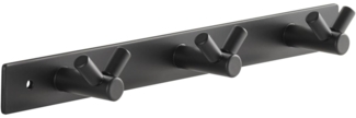 SO-TECH® Hakenleiste Blackline CORA V schwarz pulverbeschichtet, (1 St), Länge 257 mm mit 3 Haken