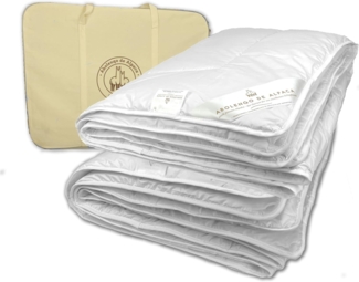 Alpaka Bettdecke 4 Jahreszeiten, Premium Line, Füllung aus 100% Baby Alpaka (155x200 cm) 2 Decken zum zusammenknüpfen 1x Sommer und 1x Gzj), Bezugsstoff: 200er Baumwollbatist von Abolengo de Alpaca