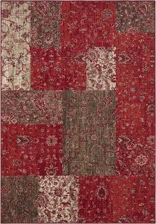 Kurzflor Teppich Kirie Rot Braun 200x290 cm