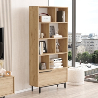 Bücherregal Fajaarire 176x84x30 cm Eichenoptik [en. casa]