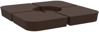 vidaXL 4-tlg. Kreuzfuß-Schirmständer-Set 100 kg PP 847445