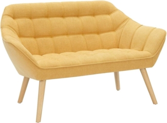 Vente-unique - Sofa 2-Sitzer - Stoff - Senfgelb - CASERTA