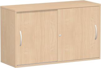 Anstell-Schiebetürenschrank Oberboden 25 mm, 120x42x72cm, Buche Buche