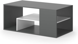Vicco Couchtisch Anthrazit/Weiß 110 x 59 cm, Edgar
